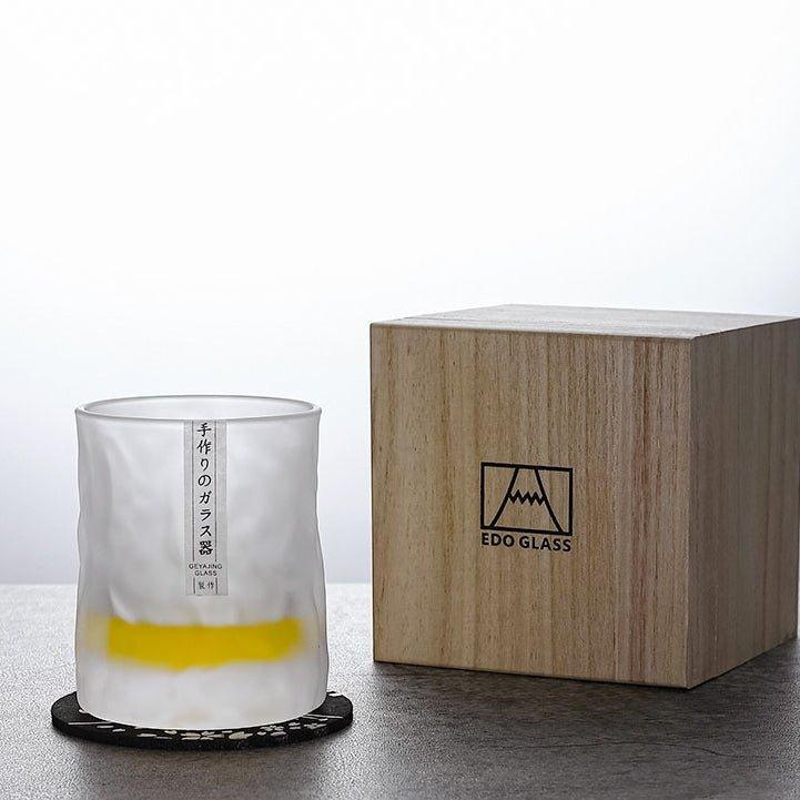 Kryształowa Szklanka do Whisky Edo Kiriko – Ręcznie Cięte Szkło z Drewnianym Pudełkiem, Elegancki Design 4