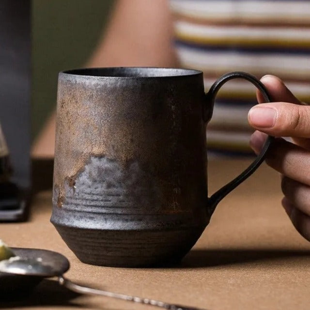 Kubki Ceramiczne Rustykalne 350 ml – Idealne do Kawy i Herbaty, Ręcznie Wykonane, Naturalne Odcienie Ziemi 2