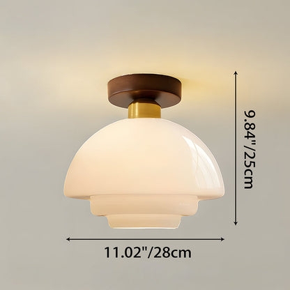 Lampa sufitowa E27 orzech kuchnia – widok ogólny