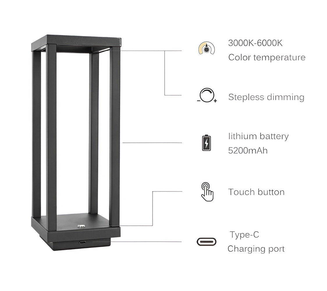 Lampa LED VerticaBeam 3D – Dimmowalna, Przenośna, Ciepłe Światło, Elegancka Lampa do Salonu i Pokoju 5
