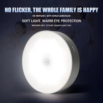 Lampa LED z czujnikiem ruchu – Bezprzewodowe oświetlenie do korytarzy i schodów, samoprzylepna konstrukcja 6