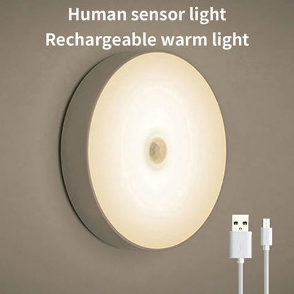 Lampa LED z czujnikiem ruchu – Bezprzewodowe oświetlenie do korytarzy i schodów, samoprzylepna konstrukcja 9