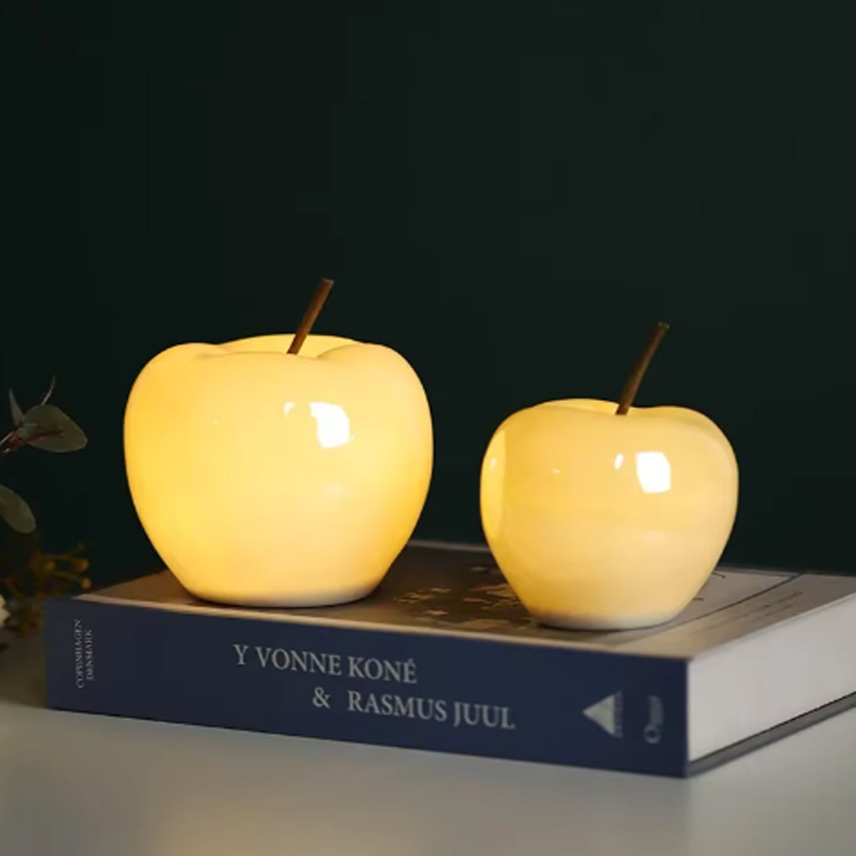 Lampa Nocna Jabłko Ceramiczna Bezprzewodowa – Lampka Nocna w 2 Rozmiarach do Sypialni i Pokoju Dziecięcego 2
