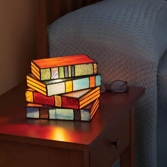Lampa Nocna LED w Kształcie Książki z Ciepłym Światłem – Stylowa Lampka Nocna do Czytania i Dekoracji 0