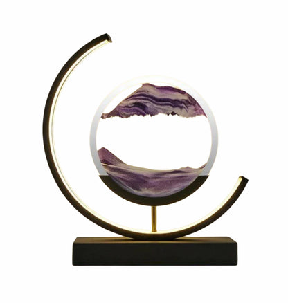 Lampa Ozdobna Sandlandschaft z Naturalnym Światłem, Szkło i Drewno, Nowoczesny Styl, 30 cm Wysokości 0