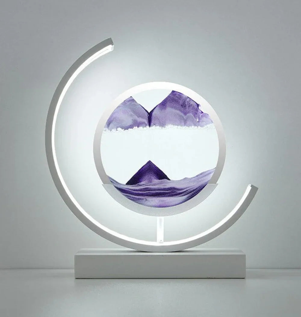 Lampa Ozdobna Sandlandschaft z Naturalnym Światłem, Szkło i Drewno, Nowoczesny Styl, 30 cm Wysokości 3