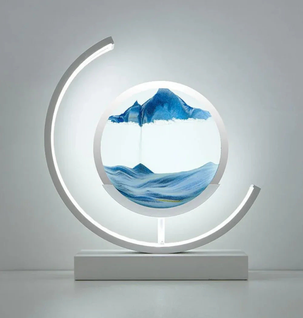 Lampa Ozdobna Sandlandschaft z Naturalnym Światłem, Szkło i Drewno, Nowoczesny Styl, 30 cm Wysokości 4