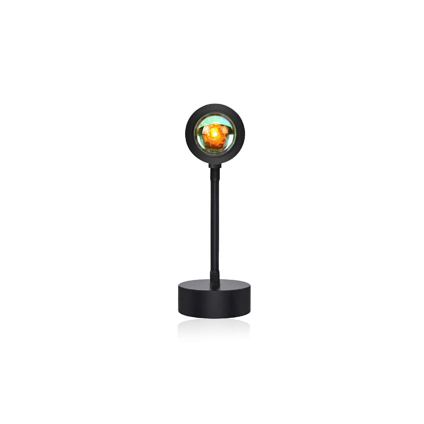 Lampa Projektorowa Zachodu Słońca – Relaksująca Lampa Stołowa LED 5W, Metalowa, 30 cm, Tworzy Uspokajającą Atmosferę 0