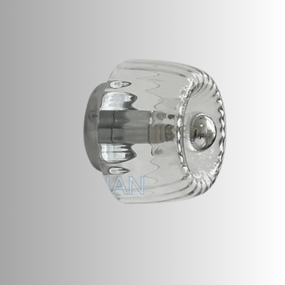 Lampa Ścienna Bauhaus w Stylu Skandynawskim, Szklana Kinkiet Ścienny do Nowoczesnych Wnętrz, Metal i Szkło, E14, Ø16cm 8