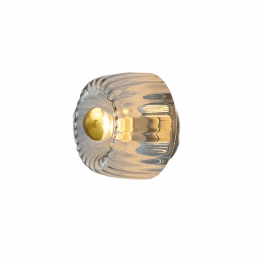 Lampa Ścienna Bauhaus w Stylu Skandynawskim, Szklana Kinkiet Ścienny do Nowoczesnych Wnętrz, Metal i Szkło, E14, Ø16cm 9