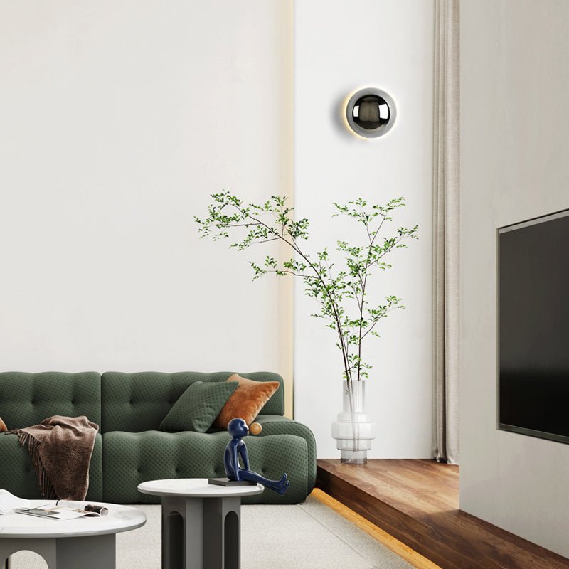 Lampa Ścienna Bauhaus z Rondej Szkła – Minimalistyczny Kinkiet Ścienny do Nowoczesnych Wnętrz z Ekologicznym Źródłem Światła 5