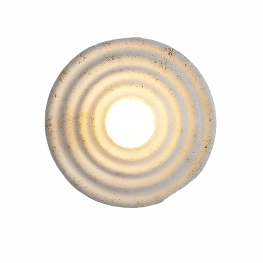 Lampa Ścienna Espen, Okrągła Kinkiet Ścienny Beżowy, 22 cm – Nowoczesny Minimalistyczny Design do Sypialni i Przedpokoju 0