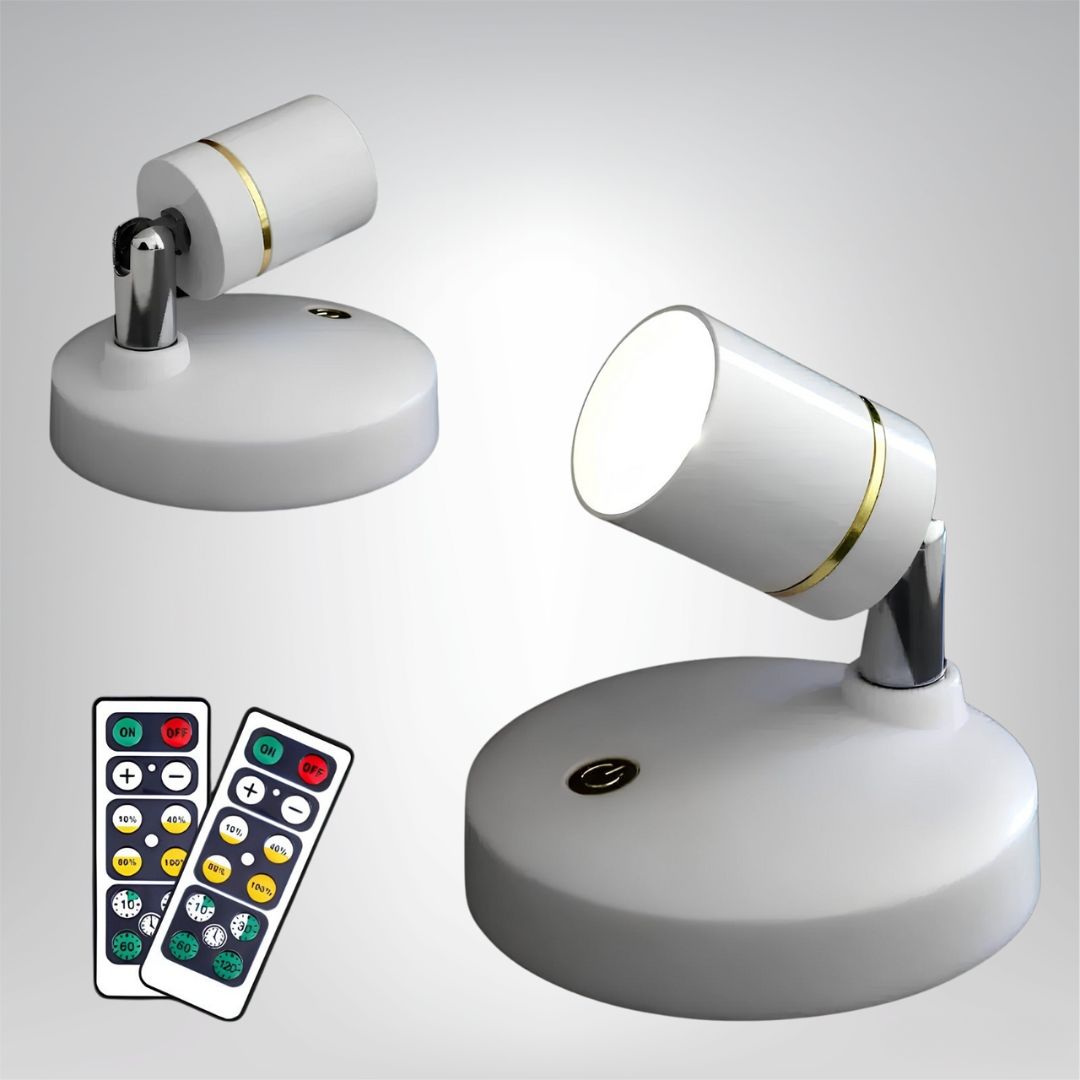 Lampa Ścienna LED Minimalistyczna z Regulacją, Bezprzewodowa Lampka Nocna Kinkiet Ścienny z Dimmowalnym Oświetleniem 0