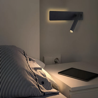 Lampa Ścienna LED Nordic Czarna z Przełącznikiem – Nowoczesny Kinkiet Ścienny do Czytania 1
