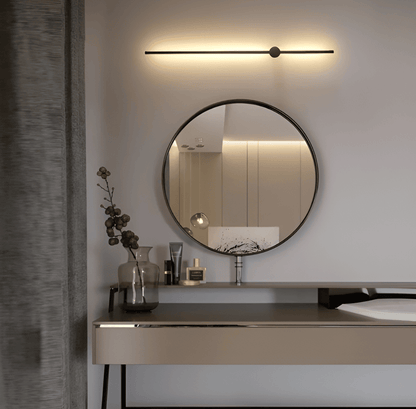 Lampa Ścienna LED w Stylu Skandynawskim z Regulacją – Kinkiet Ścienny z Miękkim Światłem, Czarny Akcent do Wnętrz 0