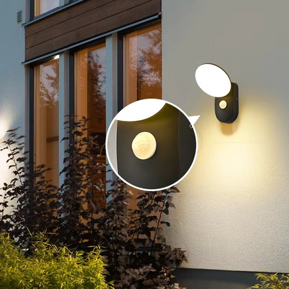 Lampa Ścienna LED z Czujnikiem Ruchu, Energooszczędna Lampa Zewnętrzna z Automatycznym Włączaniem, Nowoczesny Kinkiet Ścienny 3