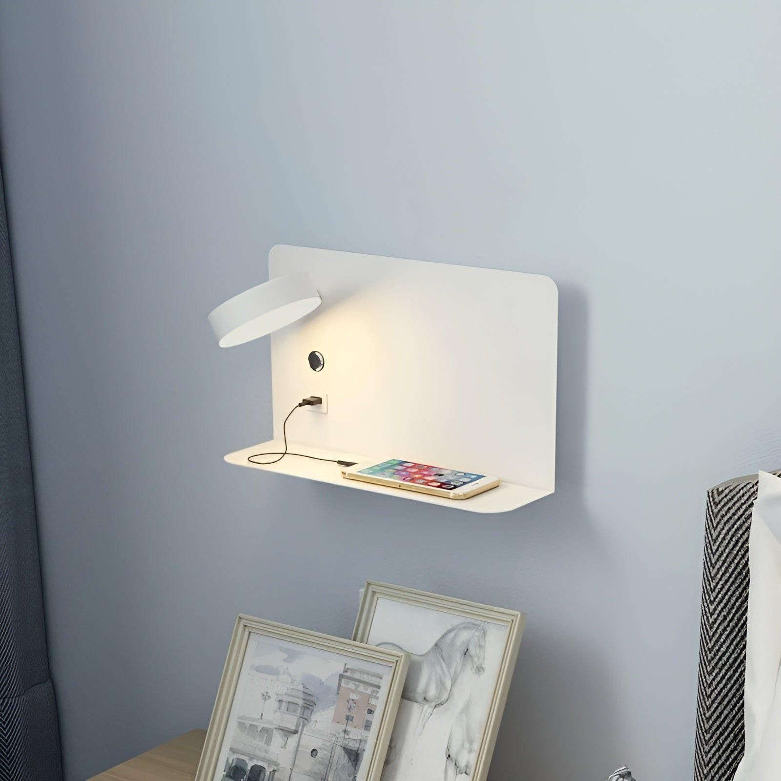 Lampa Ścienna LED z Ładowaniem USB, Ciepłe Światło, Kinkiet Ścienny do Sypialni – Nowoczesny Design, Kompaktowy Rozmiar 3