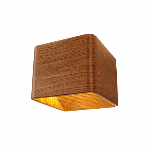 Lampa Ścienna NordLicht Arla z Drewnianym Wykończeniem – Nowoczesny Kinkiet LED do Sypialni i Salonu 1