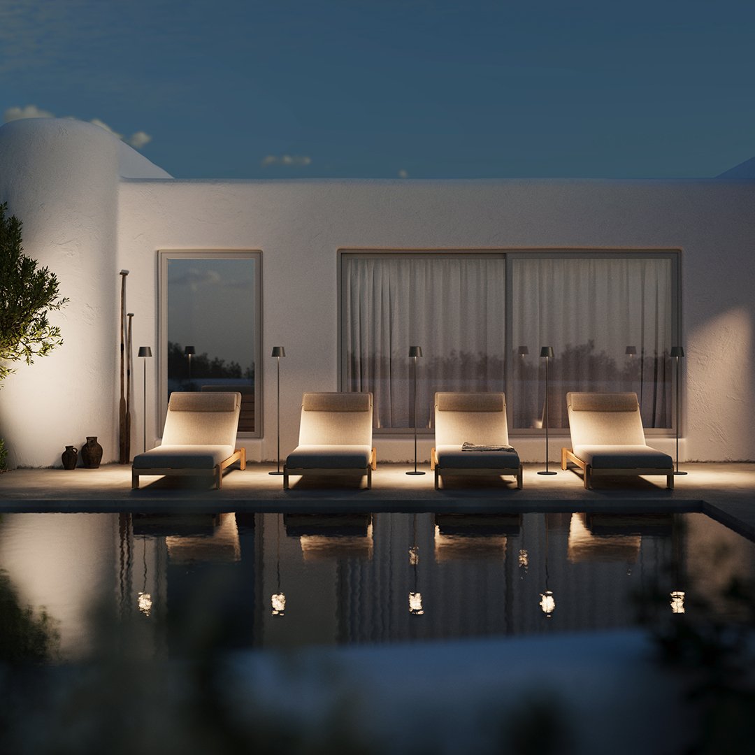 Lampa Stojąca LED Czarna – Regulowana Wysokość do Salonu i na Zewnątrz | Nowoczesne Oświetlenie Bezprzewodowe 3