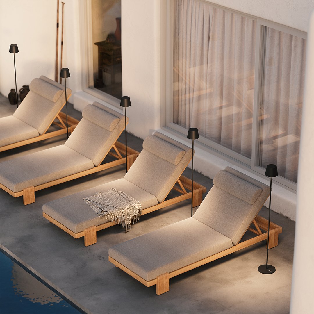 Lampa Stojąca LED Czarna – Regulowana Wysokość do Salonu i na Zewnątrz | Nowoczesne Oświetlenie Bezprzewodowe 7