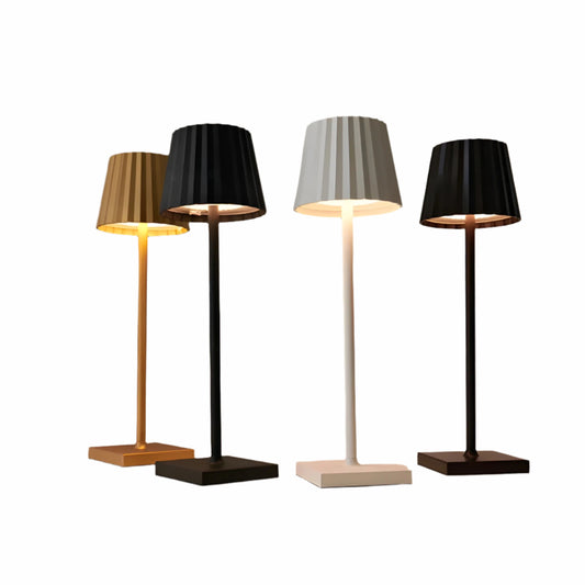 Lampa Stołowa Bezprzewodowa LED z Dotykowym Ściemniaczem – Aluminiowa Lampka Nocna do Salonów i Ogrodów