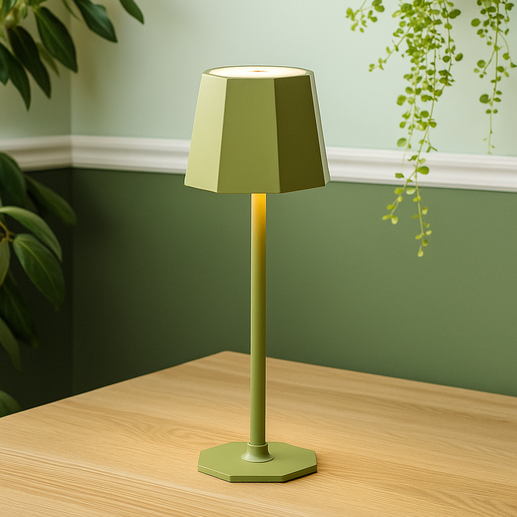 Lampa Stołowa Bezprzewodowa LED z Dotykowym Ściemniaczem – Czarna Metalowa, Idealna do Salonu i Sypialni 1