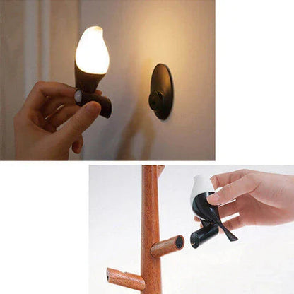 Lampa Stołowa Bezprzewodowa z Drewna – Stylowe Oświetlenie do Salonów z Czujnikiem Ruchu 3