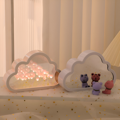 Lampa Stołowa LED Tulip 2 w 1 – Bezprzewodowa Lampka Nocna i Lustro na Baterie do Salonów i Sypialni 2