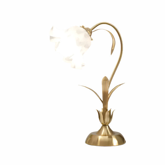 Lampa Stołowa LED w Stylu Francuskim z Kwiatowym Wzorem – Elegancka Lampka do Sypialni i Salonu, 30x50cm 10