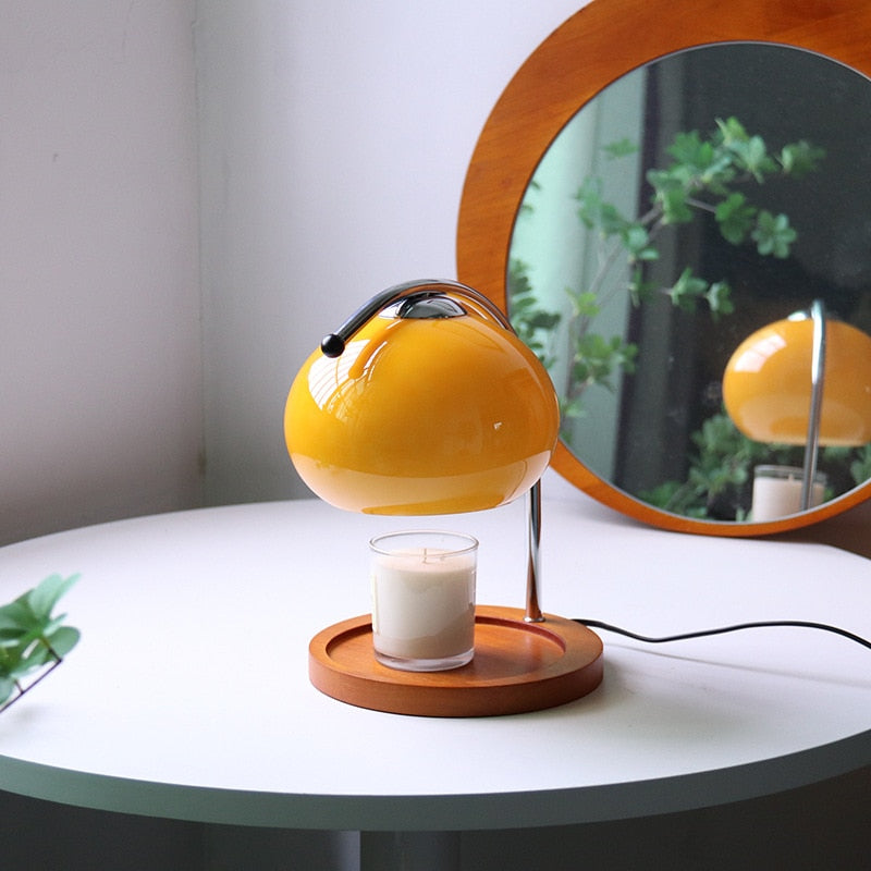 Lampa Stołowa Retro z Dimmowaniem – Szklana Lampa Podgrzewająca Świeczki, Elegancki Design do Salonów i Sypialni 11
