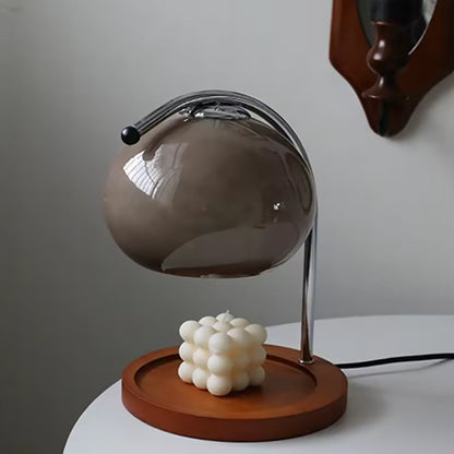 Lampa Stołowa Retro z Dimmowaniem – Szklana Lampa Podgrzewająca Świeczki, Elegancki Design do Salonów i Sypialni 4