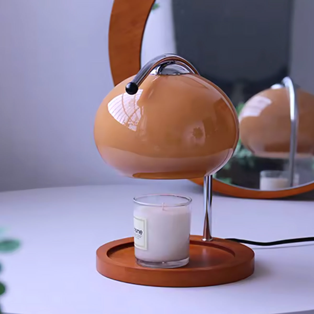 Lampa Stołowa Retro z Dimmowaniem – Szklana Lampa Podgrzewająca Świeczki, Elegancki Design do Salonów i Sypialni 5
