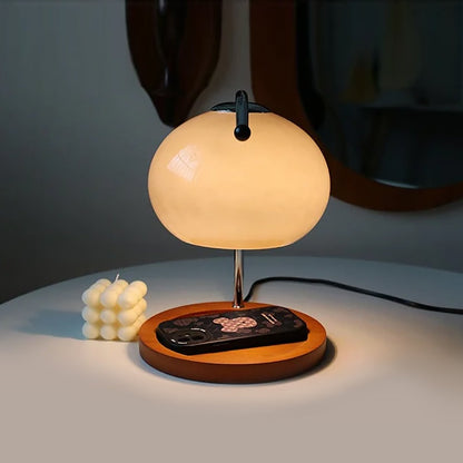 Lampa Stołowa Retro z Dimmowaniem – Szklana Lampa Podgrzewająca Świeczki, Elegancki Design do Salonów i Sypialni 6