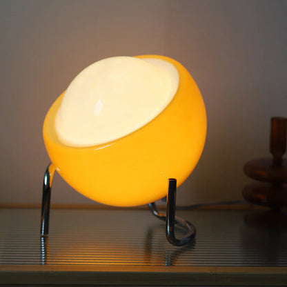Lampa Stołowa Szklana Bauhaus w Kształcie Jajka – Minimalistyczna Lampa do Salonu i Sypialni, Regulowane Oświetlenie LED 2