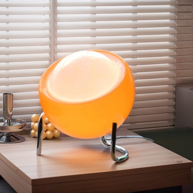 Lampa Stołowa Szklana Bauhaus w Kształcie Jajka – Minimalistyczna Lampa do Salonu i Sypialni, Regulowane Oświetlenie LED 5