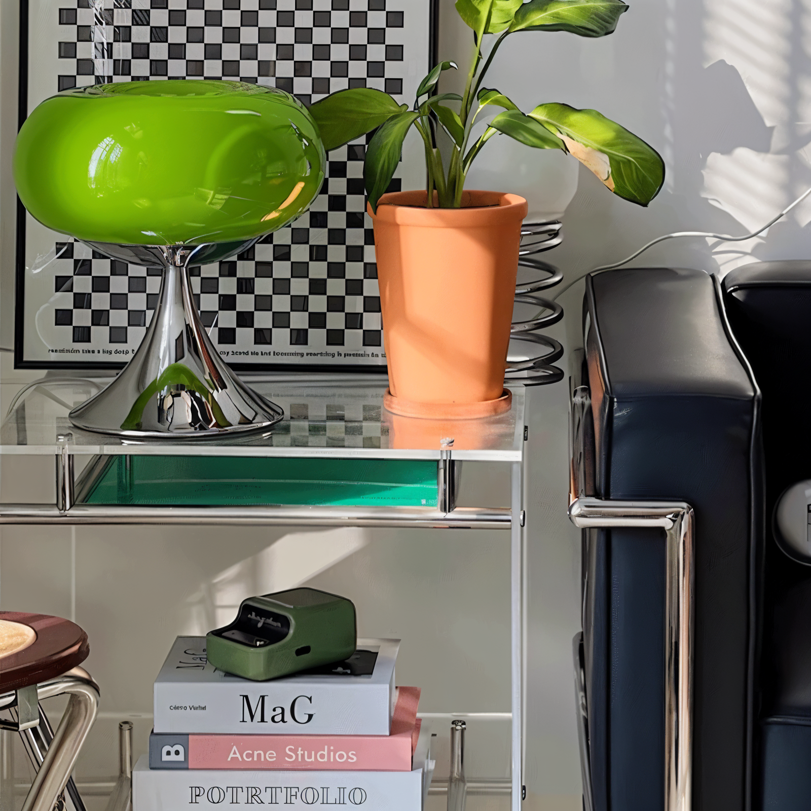 Lampa Stołowa Szklana LED w Kształcie Jabłka – Nowoczesna Lampa do Salonów, Przytulne Światło 2