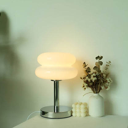 Lampa Stołowa Szklana Macaron – Elegancka Lampa do Salonu z Regulowanym Oświetleniem E27, Kolorowa 12W 3