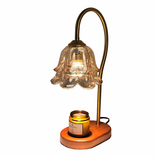 Lampa Stołowa Szklana w Kształcie Kwiatu – Stylowa Lampa Stołowa do Salonu, Elegancki Element Dekoracyjny 9