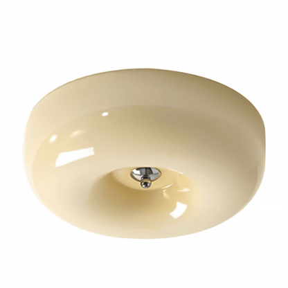 Lampa Sufitowa Donut z Białego Szkła – Nowoczesna Lampa Sufitowa do Salonów i Sypialni, LED, Minimalistyczny Design 7