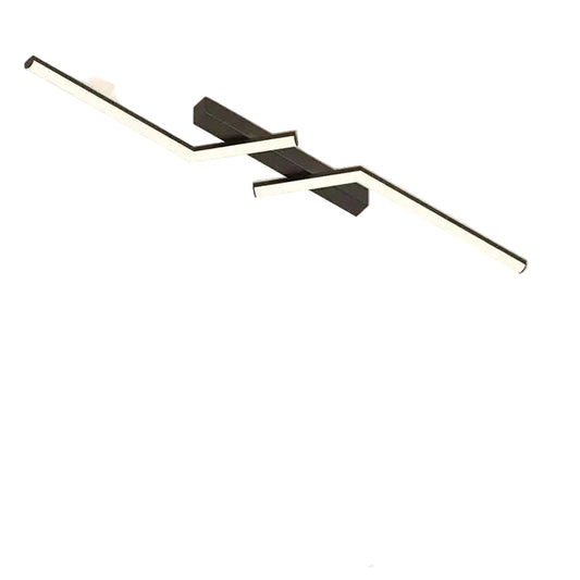 Lampa Sufitowa LED Czarna i Złota do Salonu – Nowoczesna Lampy Sufitowe w Minimalistycznym Stylu 0