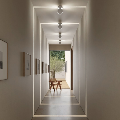 Lampa Sufitowa LED LichtOrbit 360 z Obracanym Głowicą, IP65, Nowoczesna do Wnętrz i na Zewnątrz, 3000K, 230 Lumenów 3