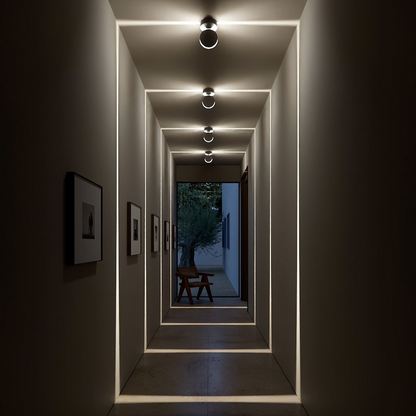 Lampa Sufitowa LED LichtOrbit 360 z Obracanym Głowicą, IP65, Nowoczesna do Wnętrz i na Zewnątrz, 3000K, 230 Lumenów 6