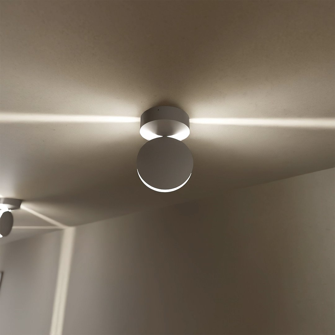 Lampa Sufitowa LED LichtOrbit 360 z Obracanym Głowicą, IP65, Nowoczesna do Wnętrz i na Zewnątrz, 3000K, 230 Lumenów 8