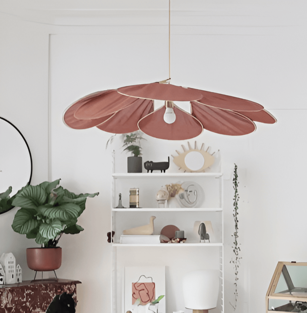 Lampa Wisząca FloryVint z Kwiatowym Wzorem – Elegancka Lampa do Salonu i Nad Stół, Tekstylna, Ciepłe Światło 2
