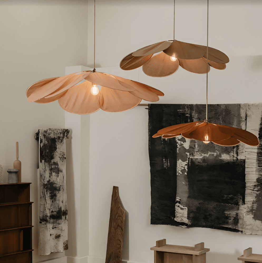 Lampa Wisząca FloryVint z Kwiatowym Wzorem – Elegancka Lampa do Salonu i Nad Stół, Tekstylna, Ciepłe Światło 4