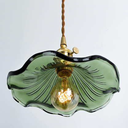 Lampa Wisząca Kwiatowa ze Szkła do Salonu – Regulowana Długość, Eleganckie Oświetlenie do Salonów, Jadalni i Przedpokoi 5
