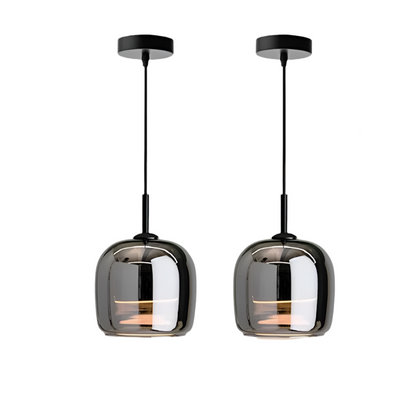 Lampa Wisząca LED Glazura z Szkła Dymionego – Nowoczesna Lampa do Salonu, Styl Nordycki 9