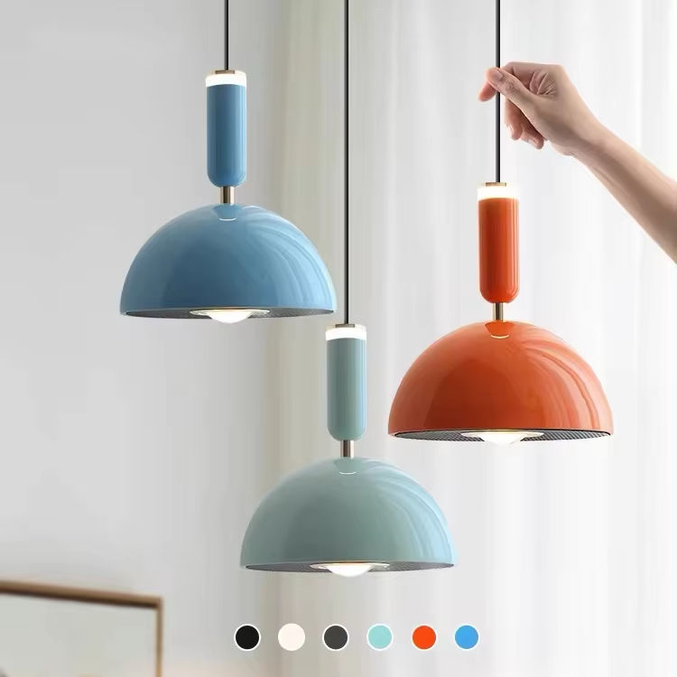 Lampa Wisząca LED Macaron z Aluminium i Akrylu – Nowoczesna Lampa nad Stół do Salonu, Stylowe Oświetlenie 3