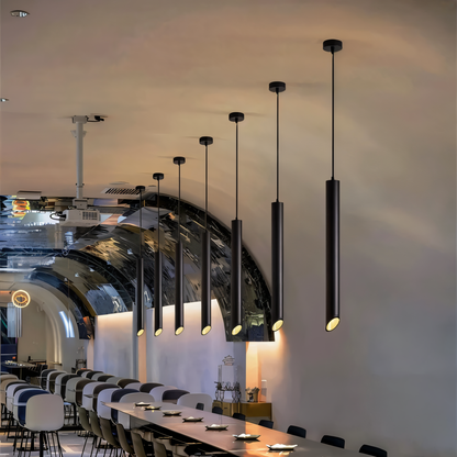 Lampa Wisząca LED Uniqlux Tube – Nowoczesna Lampa do Salonu, Czarna/Biała, Oszczędna w Energii, Idealna Nad Stół 6