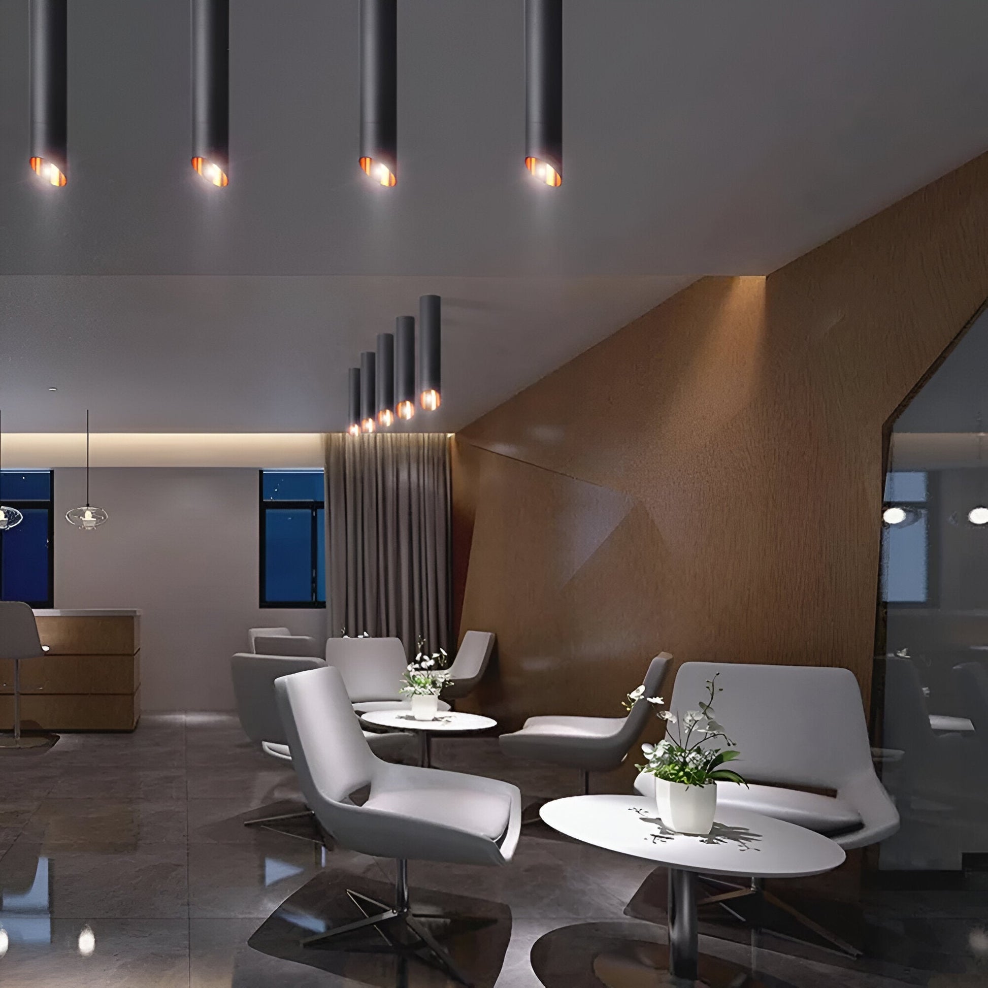 Lampa Wisząca LED Uniqlux Tube – Nowoczesna Lampa do Salonu, Czarna/Biała, Oszczędna w Energii, Idealna Nad Stół 7